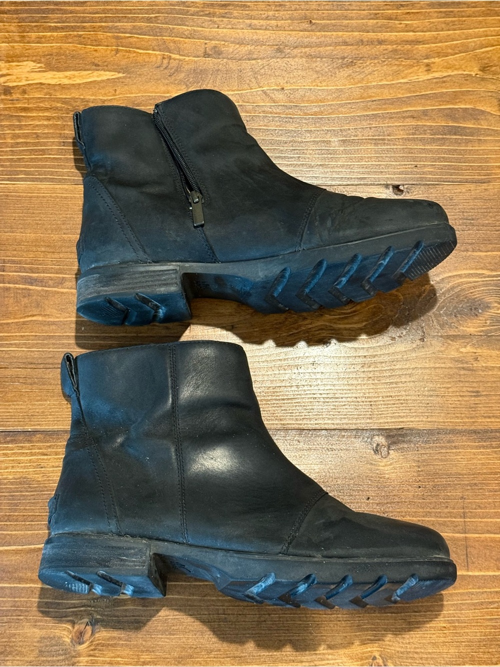 Sorel Black Womens Side-Zip Ankle Boots Size 11